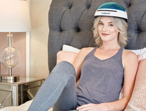 Haarausfall, Kahlheit, Haarwachstum durch LLLT-Laserhelm.